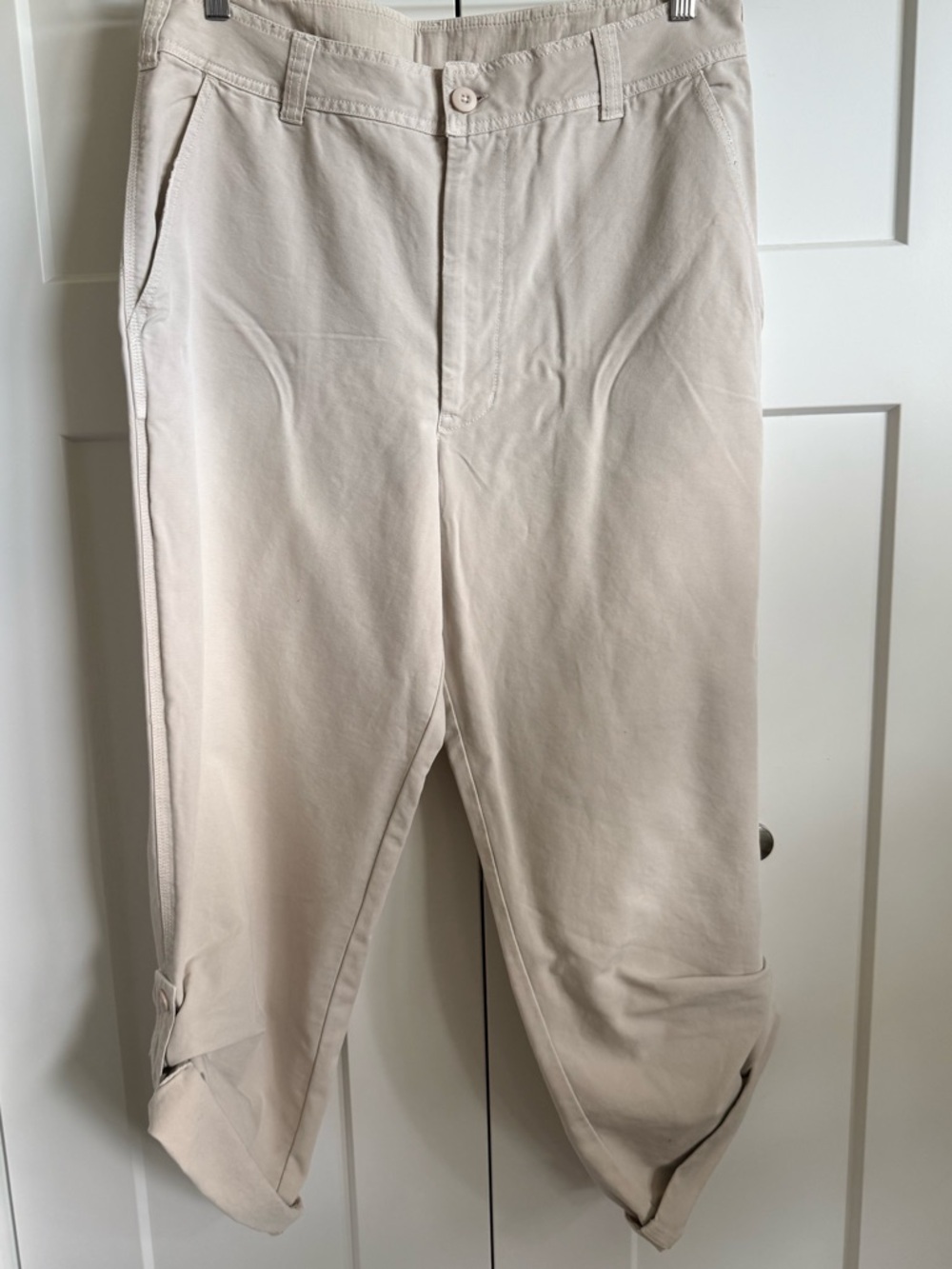 Free People Cream Casual Chino Pants